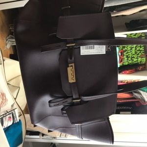 Zac Posen Eartha belted satchel DK purple bag